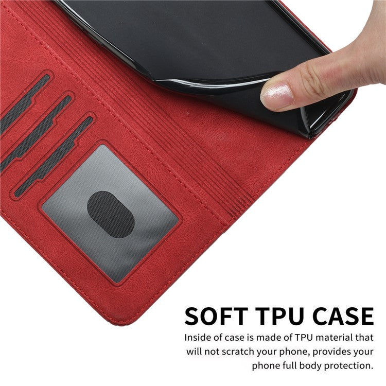 YX0010 Series for Oppo A60 4G Case Wallet Leather Phone Cover with Magnetic Clasp - Red