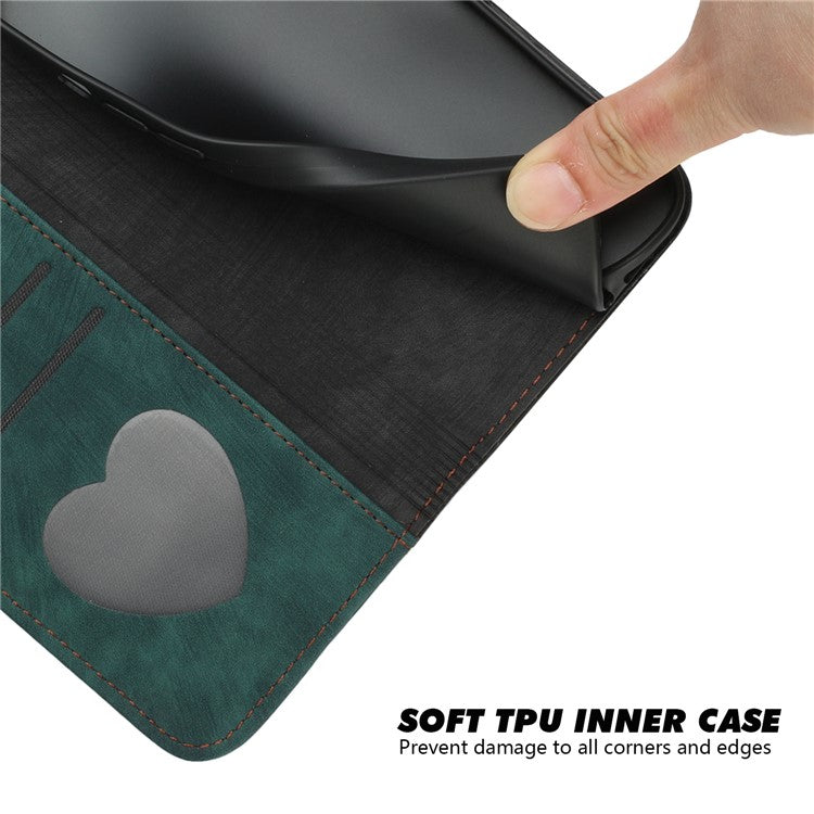 YX0020 For Oppo A60 4G Leather Case Folding Stand Wallet Phone Cover with Strap - Blackish Green