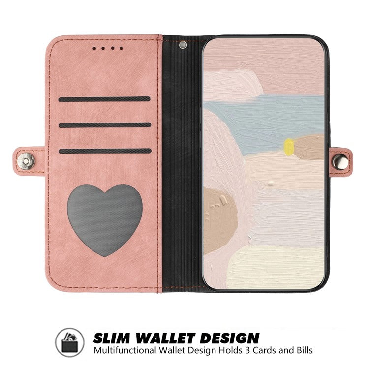 YX0020 For Oppo A60 4G Leather Case Folding Stand Wallet Phone Cover with Strap - Pink