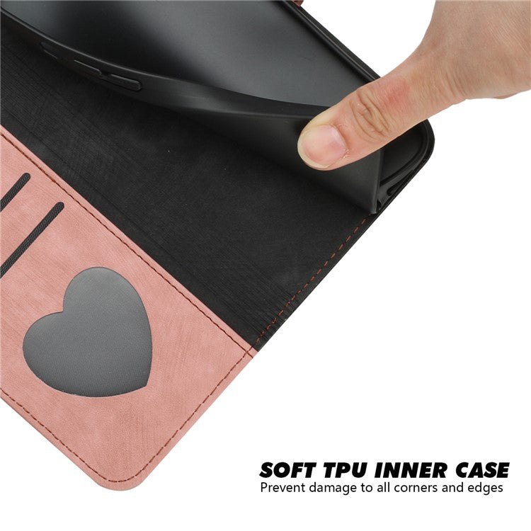 YX0020 For Oppo A60 4G Leather Case Folding Stand Wallet Phone Cover with Strap - Pink