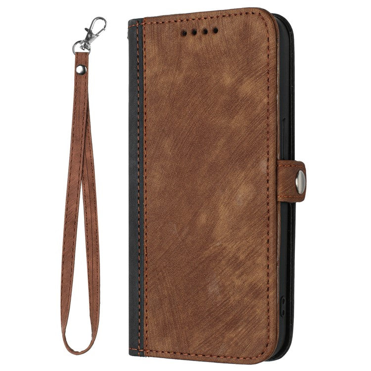 YX0020 For Oppo A60 4G Leather Case Folding Stand Wallet Phone Cover with Strap - Coffee