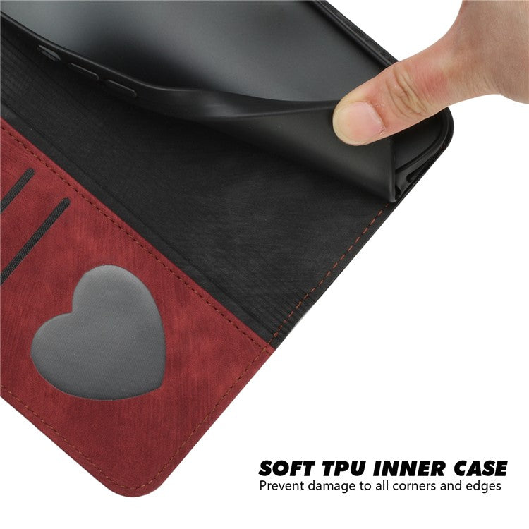 YX0020 For Oppo A60 4G Leather Case Folding Stand Wallet Phone Cover with Strap - Red