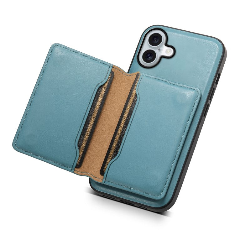 DENIOR D12 For iPhone 16 Plus Magnetic Case Hybrid TPU+PC Phone Cover - Blue