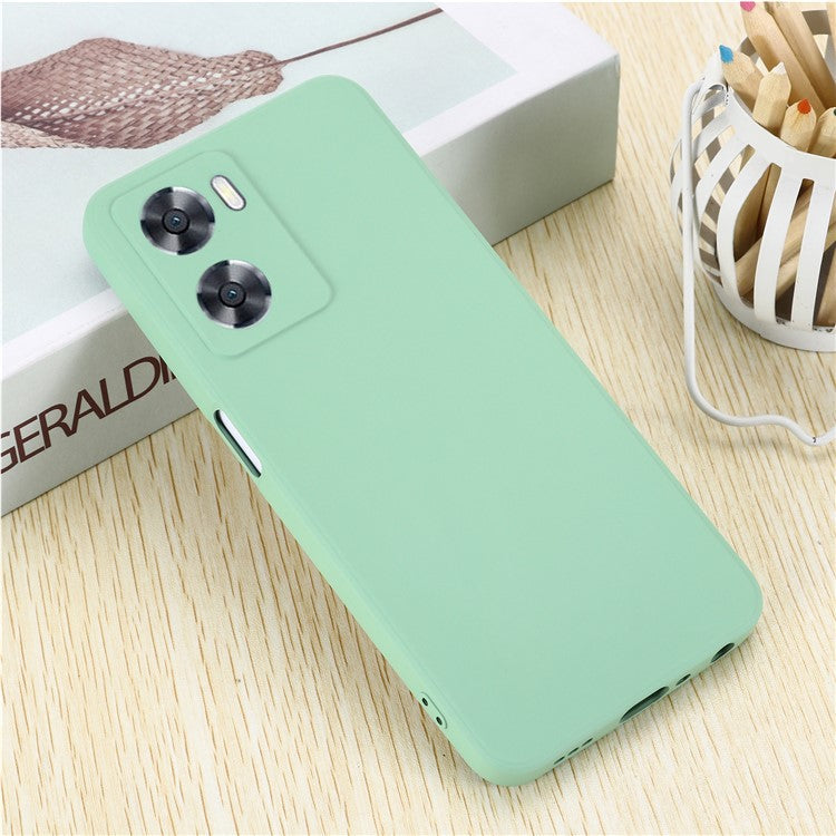 For OnePlus Nord N20 SE 4G Case Anti-Scratch Liquid Silicone Phone Cover with Hand Strap - Green