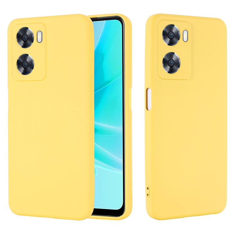 For OnePlus Nord N20 SE 4G Case Anti-Scratch Liquid Silicone Phone Cover with Hand Strap - Yellow