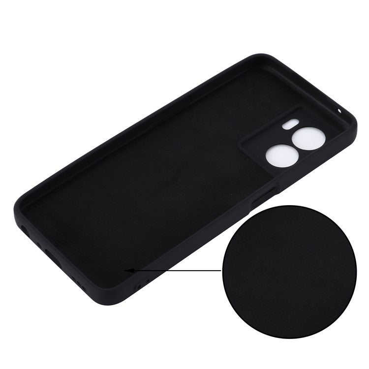 For OnePlus Nord N300 5G Case Liquid Silicone Slim Phone Cover with Wrist Strap - Black