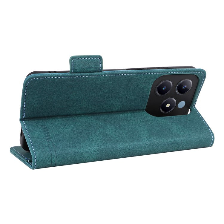 For Realme C63 4G /  C61 4G Wallet Phone Case Leather Flip Cover Hardware Decor - Blue