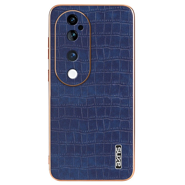 AZNS For vivo S19 Pro 5G Case PU+TPU Electroplating Phone Cover Crocodile Texture - Blue