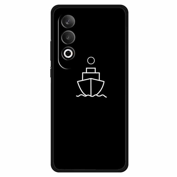 For OnePlus Nord CE4 5G / Oppo K12 Case Shockproof TPU Phone Cover Line Pattern Design - Cruise Ship