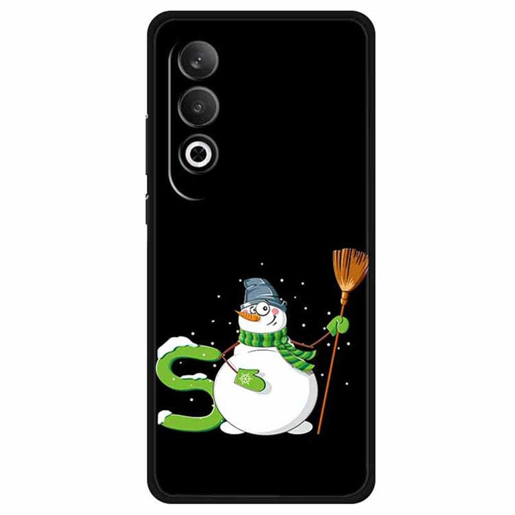 For OnePlus Nord CE4 5G / Oppo K12 TPU Case Pattern Printed Anti-Drop Phone Cover - Snowman