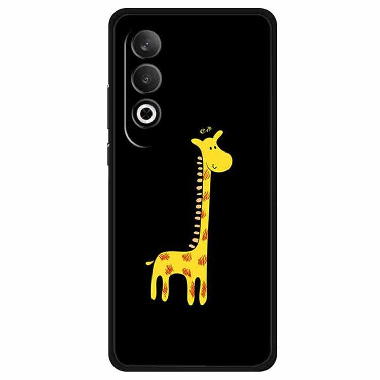 For OnePlus Nord CE4 5G / Oppo K12 TPU Case Pattern Printed Anti-Drop Phone Cover - Giraffe