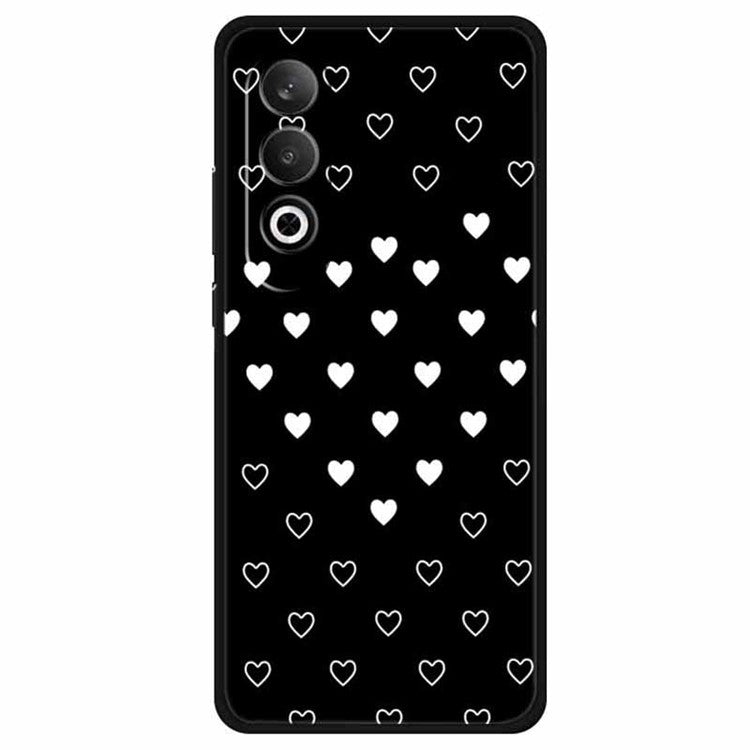 For OnePlus Nord CE4 5G / Oppo K12 TPU Case Pattern Printed Anti-Drop Phone Cover - White Hearts