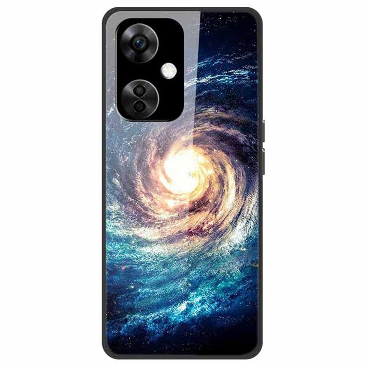 For OnePlus Nord CE3 5G Case Pattern Printing Tempered Glass Cell Phone Cover - Nebula