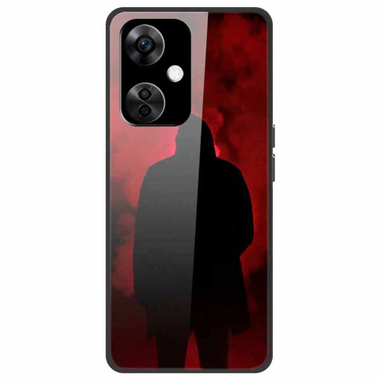 For OnePlus Nord CE3 5G Pattern Case TPU Tempered Glass Shockproof Phone Cover - Dark Men