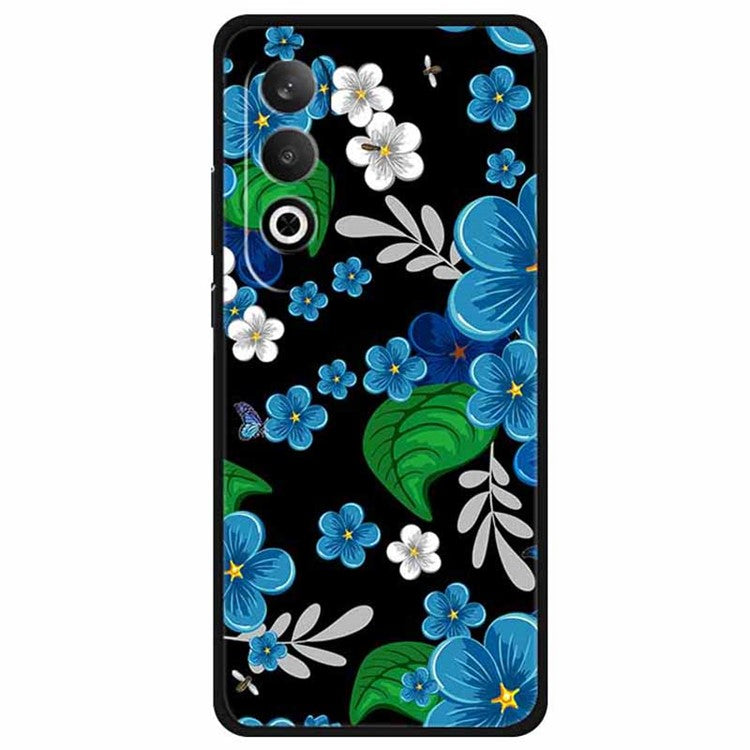 For OnePlus Nord CE4 5G / Oppo K12 Case Pattern Printing Soft TPU Cell Phone Cover - Blue Flower