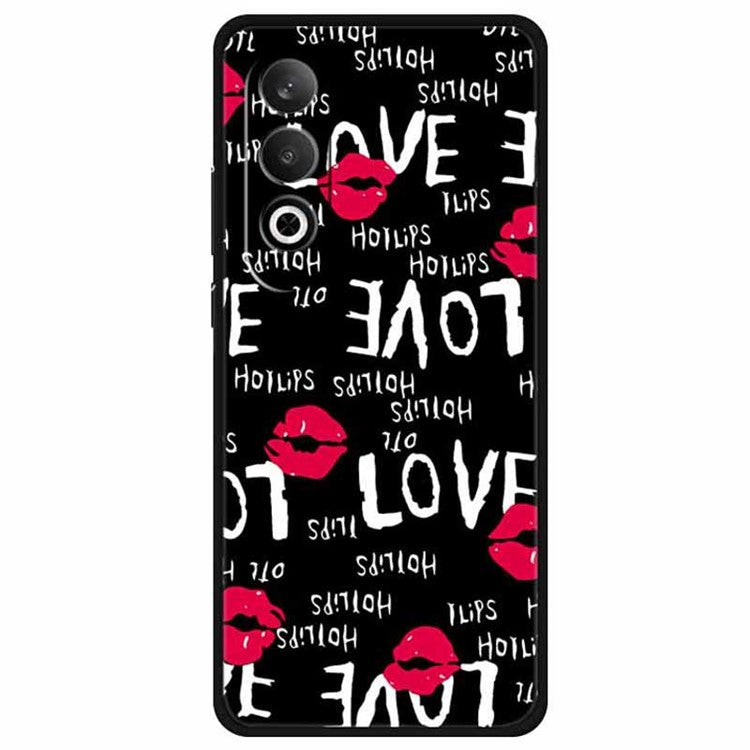 For OnePlus Nord CE4 5G / Oppo K12 Case Pattern Printing Soft TPU Cell Phone Cover - Red Lips