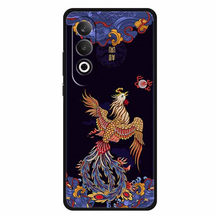 For OnePlus Nord CE4 5G / Oppo K12 Case Unique Pattern Slim TPU Phone Cover - Phoenix Chasing The Sun