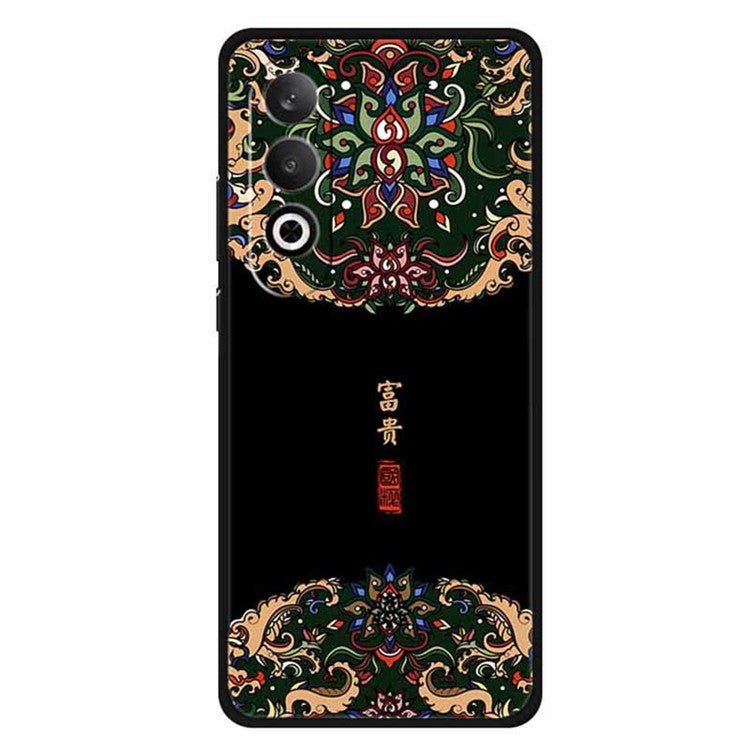 For OnePlus Nord CE4 5G / Oppo K12 Case Unique Pattern Slim TPU Phone Cover - Wealthy / Black
