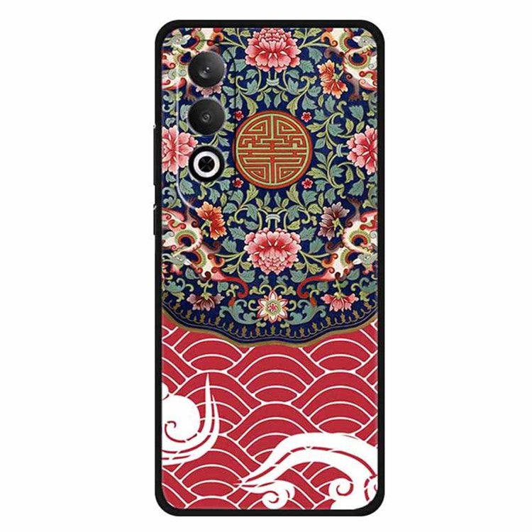 For OnePlus Nord CE4 5G / Oppo K12 Case Unique Pattern Slim TPU Phone Cover - Floral Cluster / Dragon