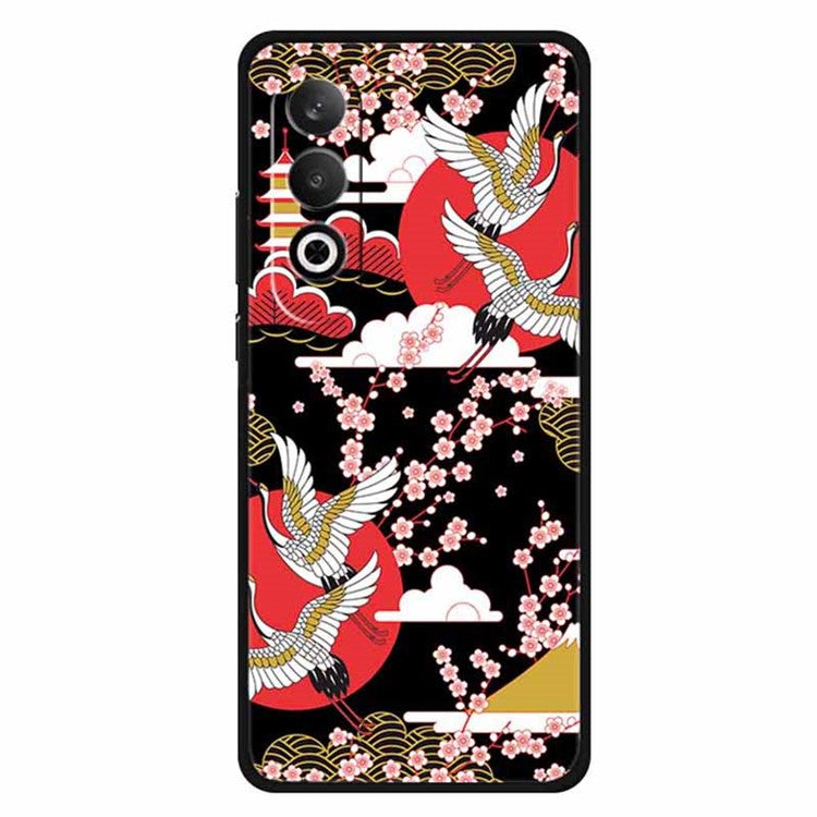 For OnePlus Nord CE4 5G / Oppo K12 Case Unique Pattern Slim TPU Phone Cover - Four Cranes Soaring