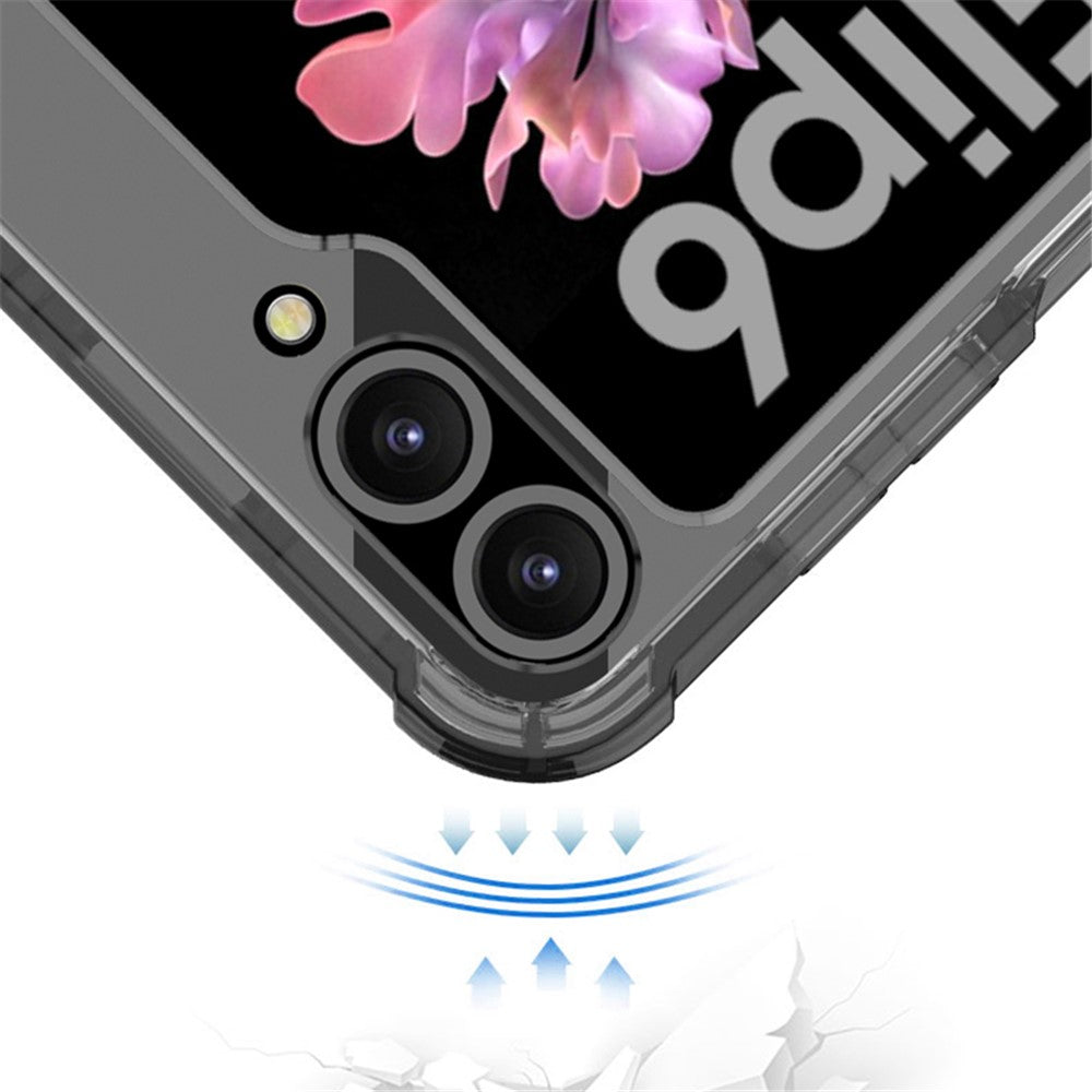 GKK For Samsung Galaxy Z Flip7 FE 5G / Z Flip6 5G Case Ring Kickstand TPU Phone Cover Compatible with MagSafe - Transparent Purple
