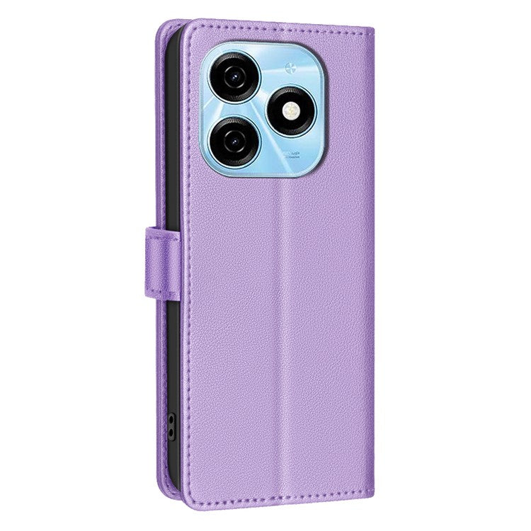 BINFEN COLOR BF32 For TECNO Spark 20 Case RFID Blocking Shockproof Leather Cover - Purple