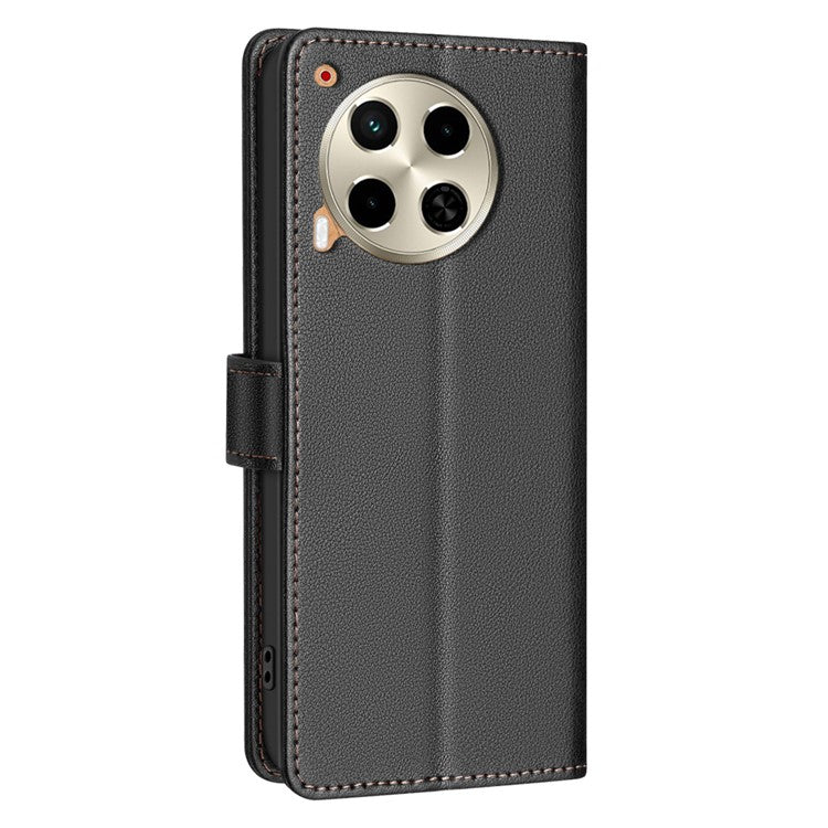 BINFEN COLOR BF32 For TECNO Camon 30 4G / 5G Phone Case RFID Blocking Magnetic Clasp Leather Cover - Black