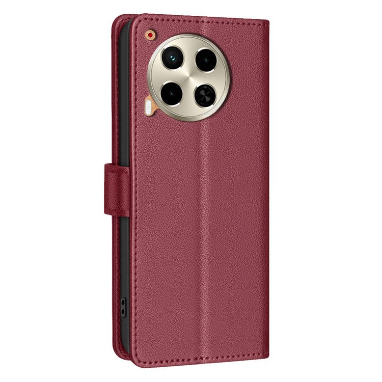 BINFEN COLOR BF32 For TECNO Camon 30 4G / 5G Phone Case RFID Blocking Magnetic Clasp Leather Cover - Red