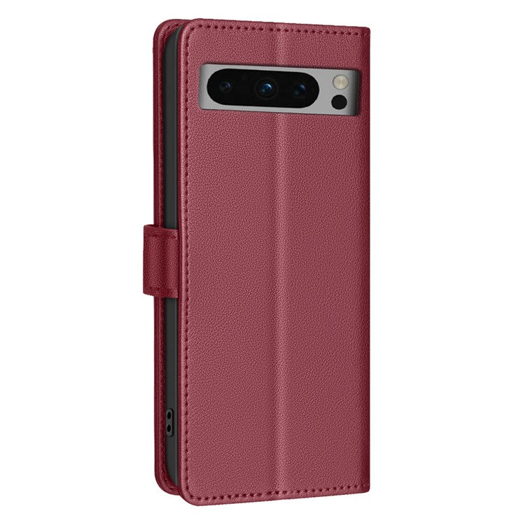 BINFEN COLOR BF32 For Google Pixel 8 Pro RFID Blocking Phone Case Litchi Texture Leather Phone Cover - Red