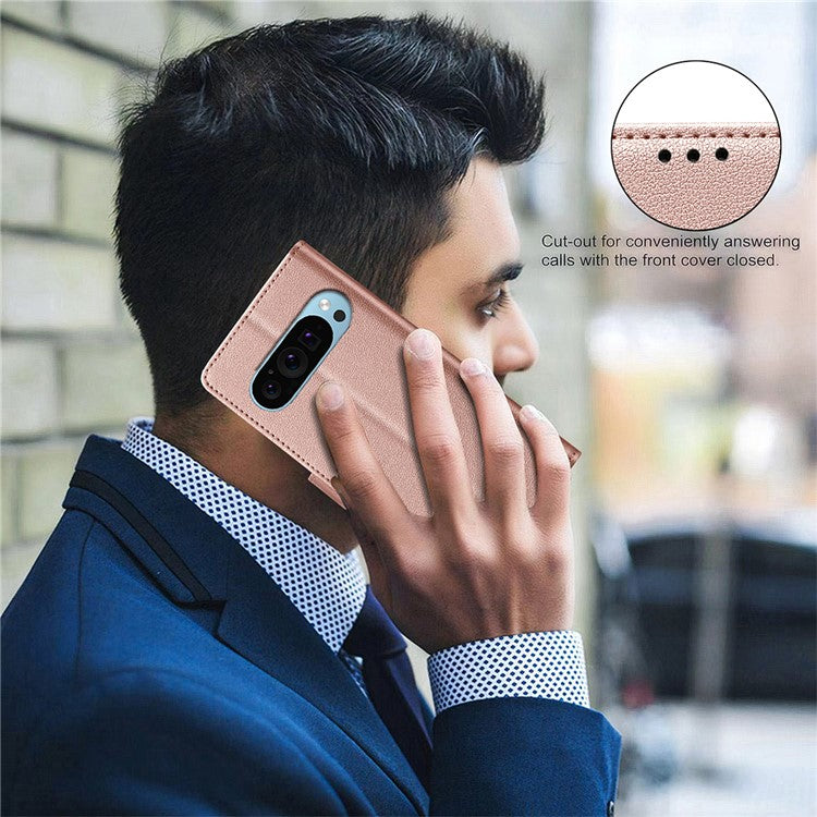 BINFEN COLOR BF32 For Google Pixel 9 / 9 Pro Wallet Phone Stand Case Litchi Texture RFID Blocking Leather Phone Cover - Rose Gold