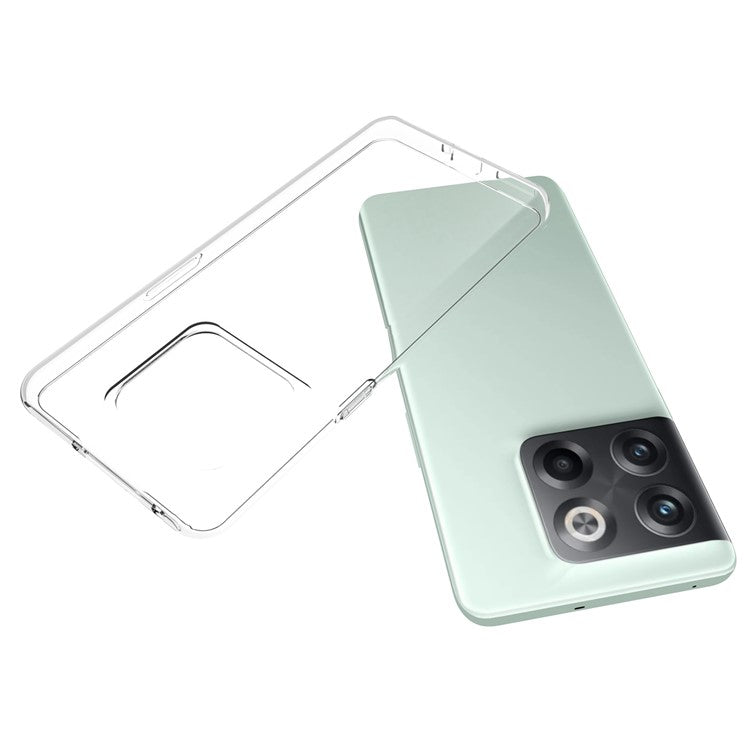 10Pcs / Pack For OnePlus 10T 5G / Ace Pro 5G Anti-scratch Crystal Clear TPU Case Inner Watermark-Free Phone Cover