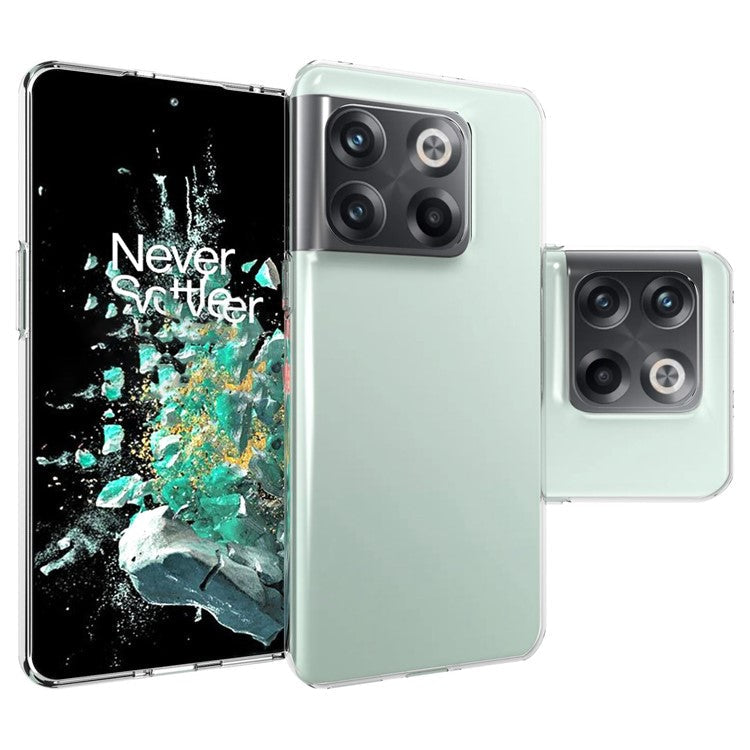 10Pcs / Pack For OnePlus 10T 5G / Ace Pro 5G Anti-scratch Crystal Clear TPU Case Inner Watermark-Free Phone Cover