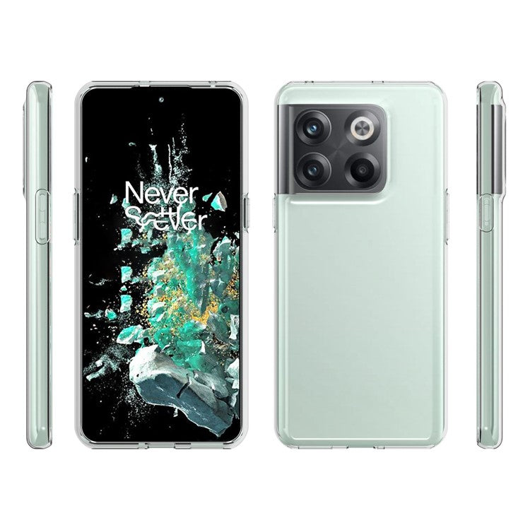 10Pcs / Pack For OnePlus 10T 5G / Ace Pro 5G Anti-scratch Crystal Clear TPU Case Inner Watermark-Free Phone Cover