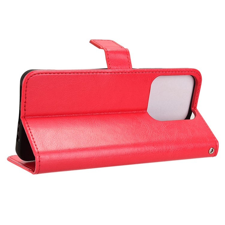 For Realme C63 4G / C61 4G / Narzo N63 4G Case Wallet PU Leather Flip Phone Cover - Red