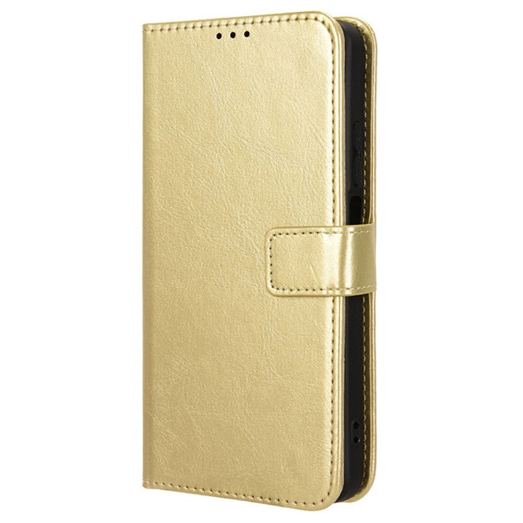 For Realme C63 4G / C61 4G / Narzo N63 4G Case Wallet PU Leather Flip Phone Cover - Gold