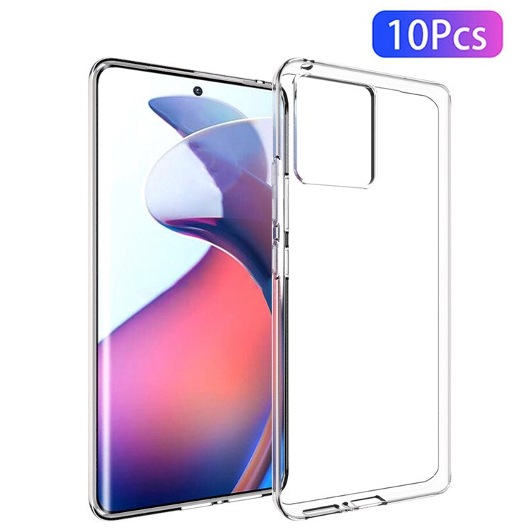10Pcs / Pack For Motorola Moto S30 Pro 5G Drop-proof Soft TPU Phone Case Watermark-Free Transparent Cover