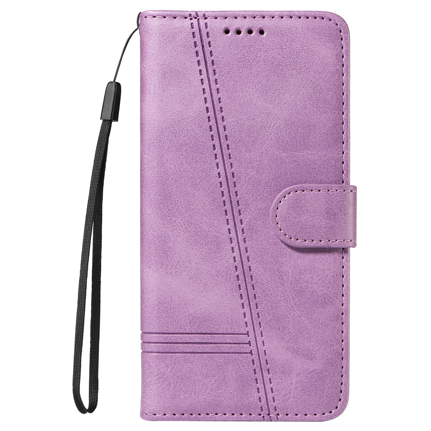 For vivo S19 5G / V40 5G Case Lines Imprint PU Leather Wallet Phone Cover - Light Purple