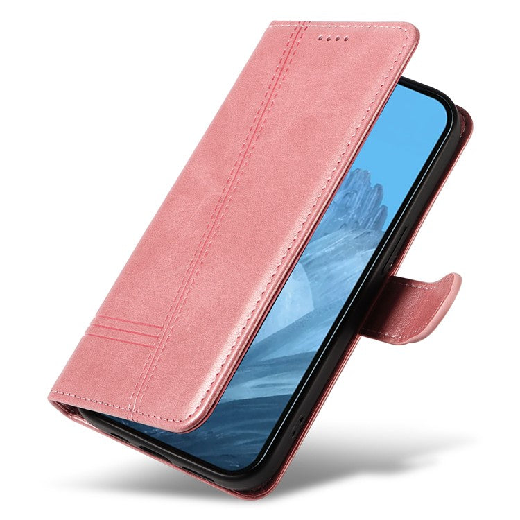 For Google Pixel 9 / 9 Pro Case Leather Book Flip Phone Cover Wallet Stand View - Rose Gold