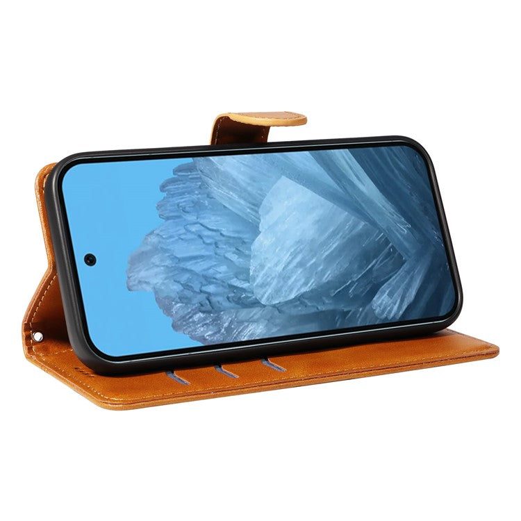 For Google Pixel 9 / 9 Pro Case Leather Book Flip Phone Cover Wallet Stand View - Yellow