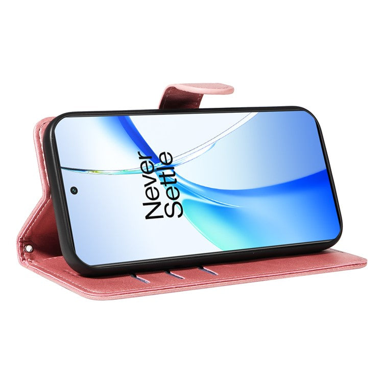 For OnePlus Ace 3V 5G Case Wallet PU Leather Cell Phone Cover Magnetic Closure - Rose Gold