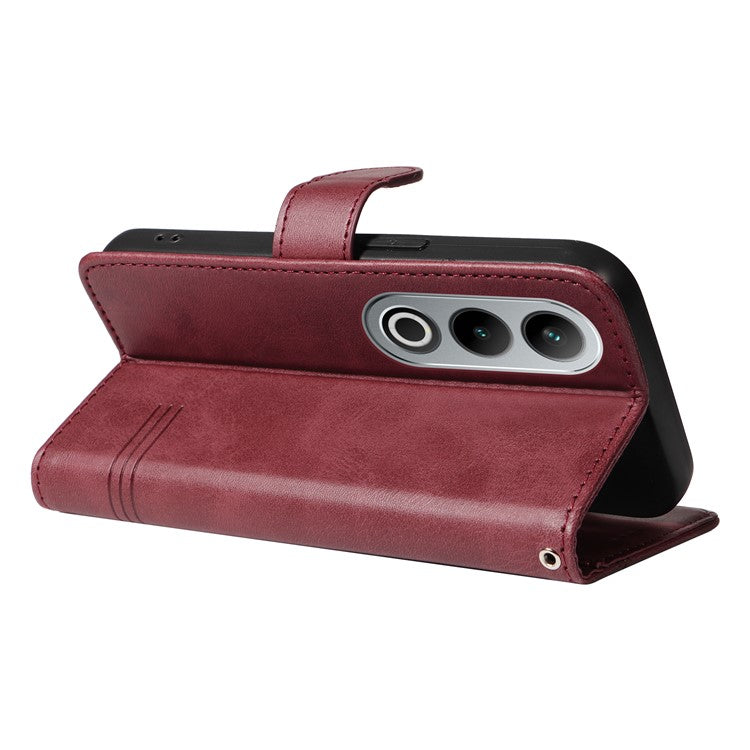For OnePlus Ace 3V 5G Case Wallet PU Leather Cell Phone Cover Magnetic Closure - Wine Red