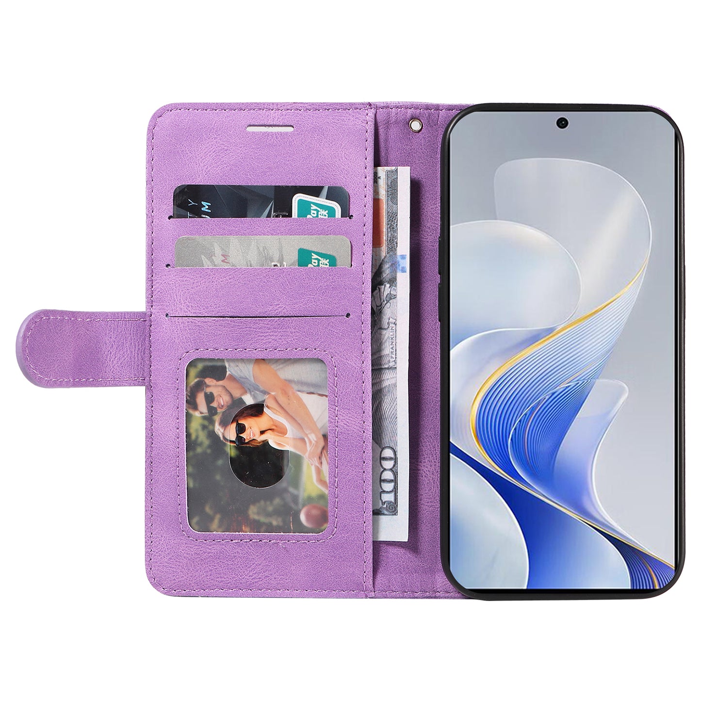 KT Leather Series-1 For vivo S19 5G / V40 5G Case PU Leather Dual Color Phone Cover - Light Purple
