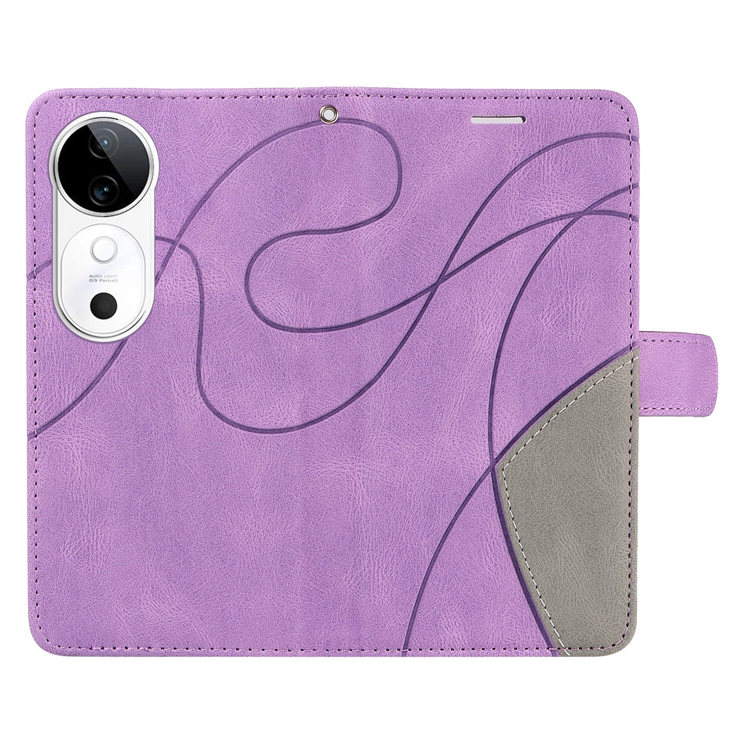 KT Leather Series-1 For vivo S19 5G / V40 5G Case PU Leather Dual Color Phone Cover - Light Purple