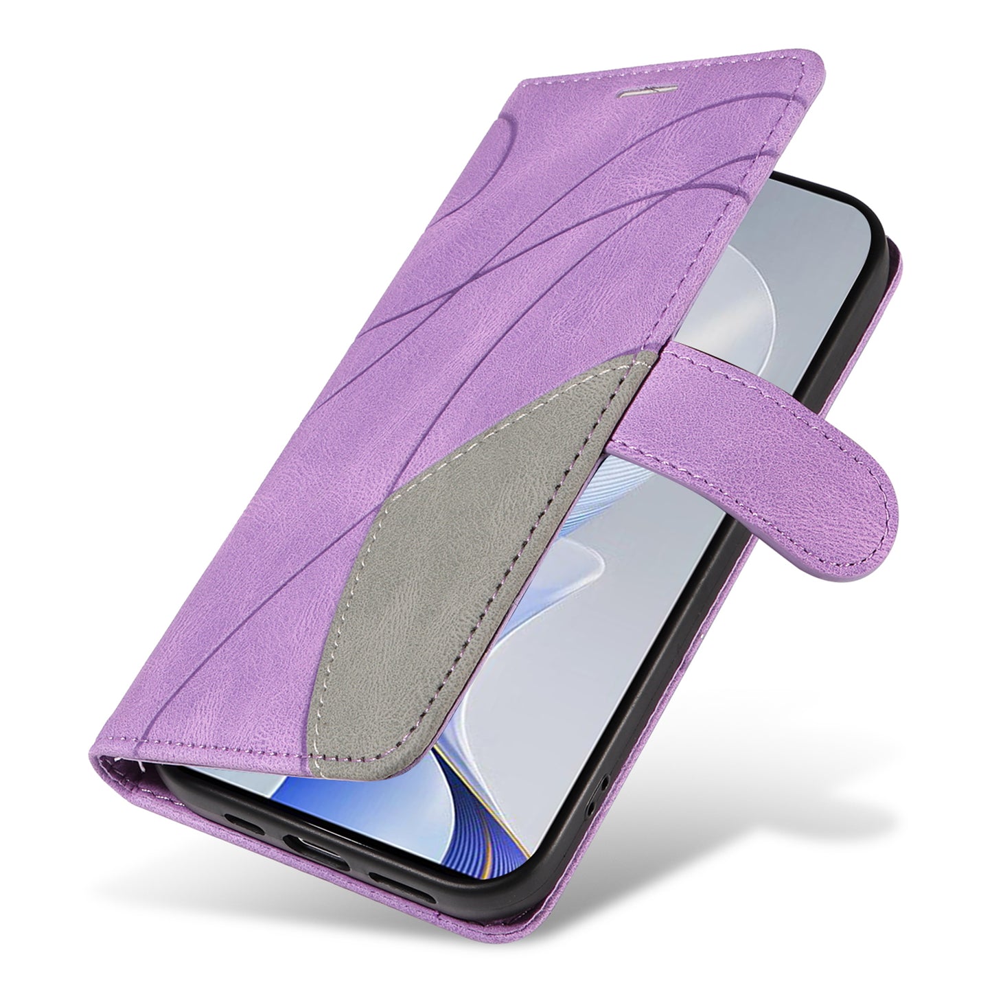 KT Leather Series-1 For vivo S19 5G / V40 5G Case PU Leather Dual Color Phone Cover - Light Purple