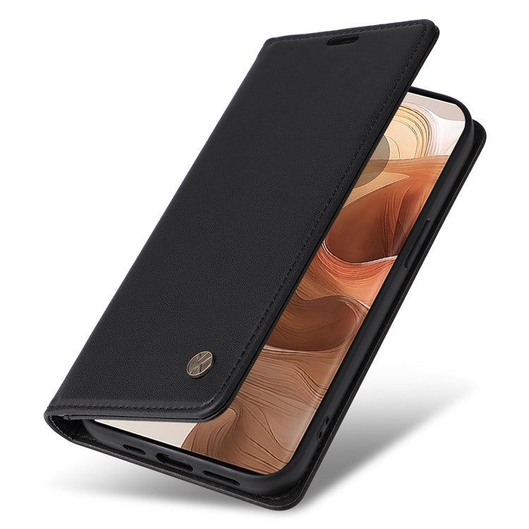 YIKATU YK-001 For Motorola Moto X50 Ultra 5G / Edge 50 Ultra 5G Case Wallet Leather + Matte TPU Phone Cover - Black