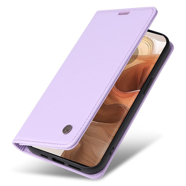YIKATU YK-001 For Motorola Moto X50 Ultra 5G / Edge 50 Ultra 5G Case Wallet Leather + Matte TPU Phone Cover - Light Purple