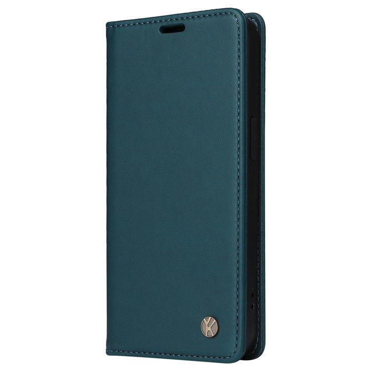YIKATU YK-001 For Oppo Reno12 5G (Global) Case Wallet Leather Phone Cover Folio Strong Magnetic Closure - Green