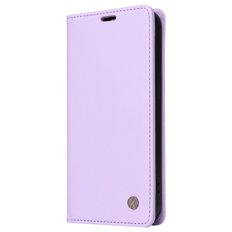 YIKATU YK-001 For Oppo Reno12 Pro 5G (China) / (Global) Case Leather Magnetic Auto-absorbed Phone Cover - Light Purple