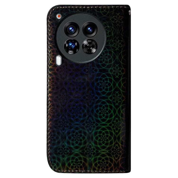 For TECNO Camon 30 Premier 5G Case Dazzling Flower Protective PU Leather Stand Phone Cover - Black