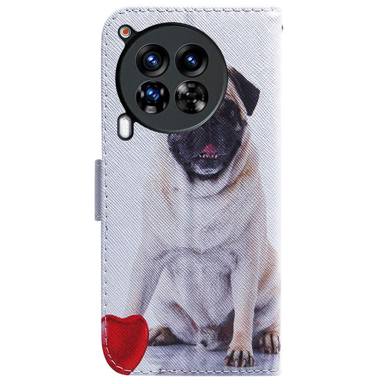 For TECNO Camon 30 Premier 5G Phone Case Pattern Print Anti-Drop PU Leather Flip Wallet Cover - Dog